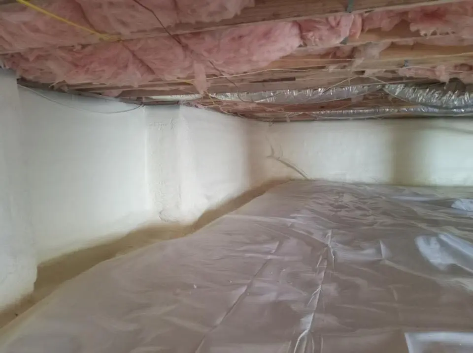 Crawl space encapsulation with closed-cell spray foam for Attic Insulation in McAllen